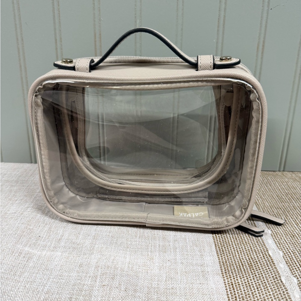 Calpak Clear Travel Toiletry Bag with Handle
